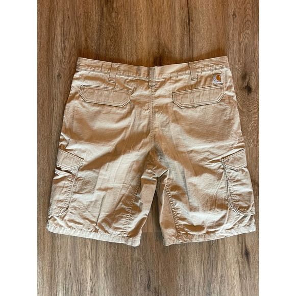 Carhartt Relaxed Fit Force Khaki Cargo Shorts Size 40 - Picture 3 of 3